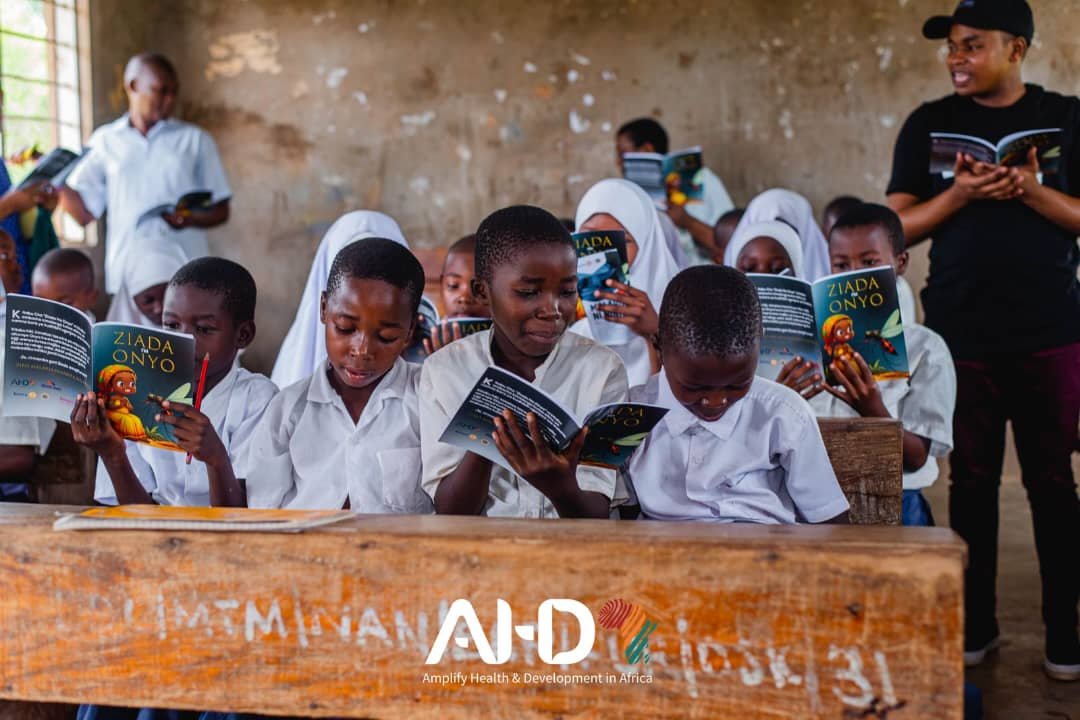Students with storybooks